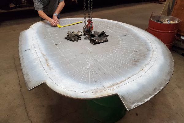 New rear tube sheet being fabricated. Summer 2020