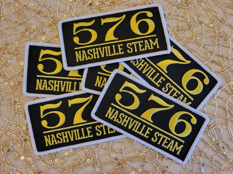 Embroidered 4" x 2" Iron-on Patch, 576 Nashville Steam - Image 2