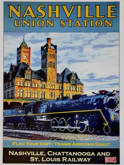 Vintage Travel Poster Sign, 576 Nashville Union Station