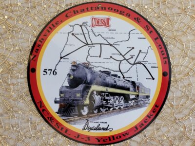 NC&StL 576 Map Round Sign